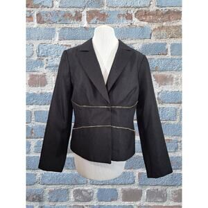 Isabella Suit Blazer Career Jacket Size 10 in Black